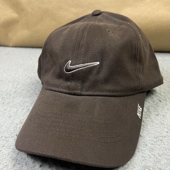 Nike Other - Vintage Nike Swoosh Logo Brown Men's Cap Hat Size OS Y2K Travis Scott Style